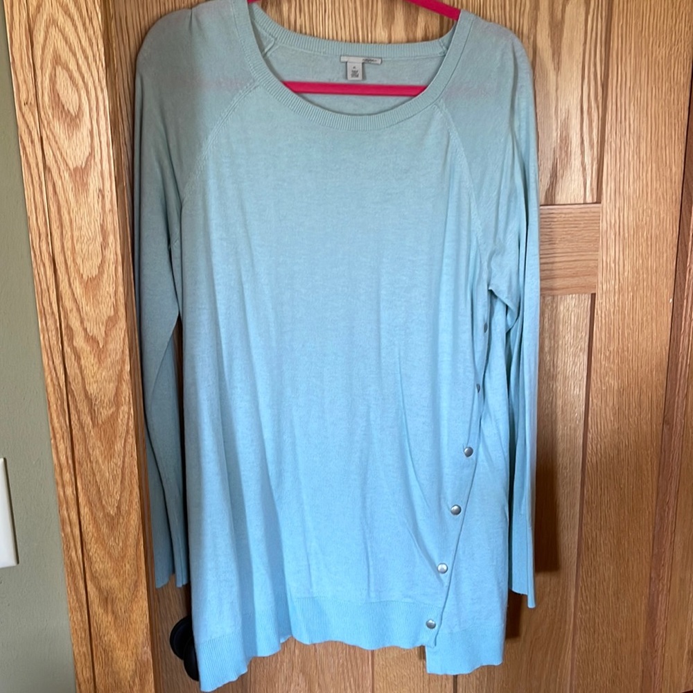 Halogen Light Blue Sweater. Button Down The Side … - image 1